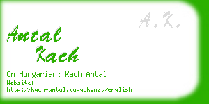 antal kach business card